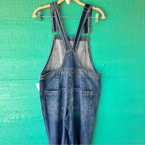 AMERICAN EAGLE 90’s BAGGY DENIM JEAN OVERALLS SIZE MEDIUM NWT - Picture 5 of 15